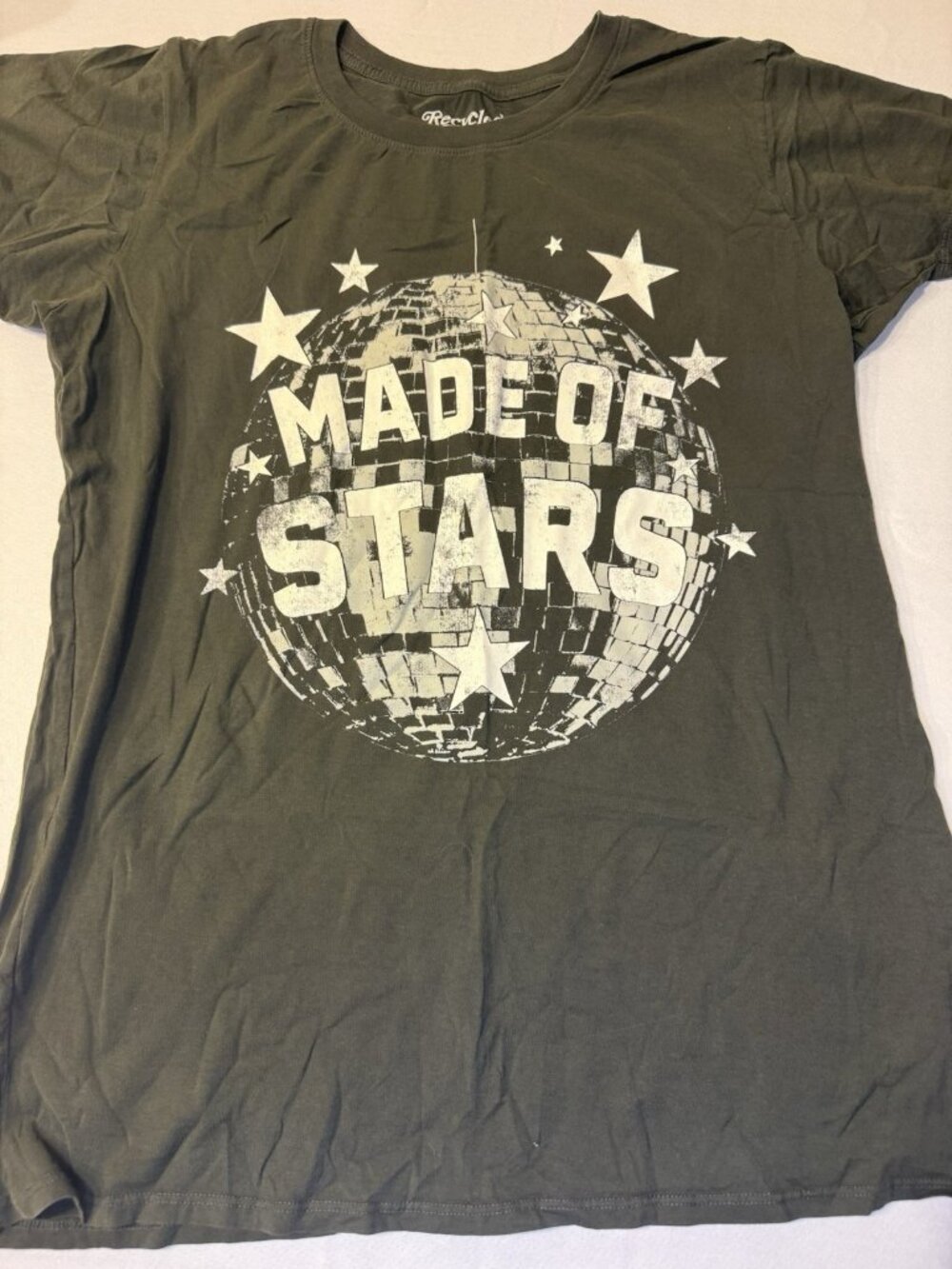 Recycled Karma Made Of Stars Black Graphic T-Shirt Women’s Size M